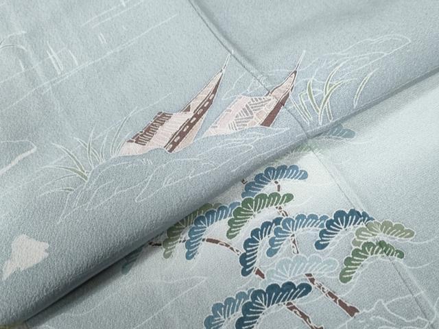 平和屋着物●訪問着　浜松風景文　暈し染め　正絹　逸品　CABB4267yc