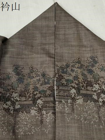 平和屋着物●本場大島紬 9マルキ 樹林風景文 正絹 逸品 CABB4268yc
