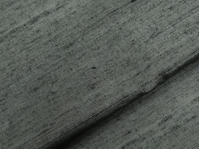 平和屋着物●男性　紬　色無地　墨色　正絹　逸品　CABB4281yc