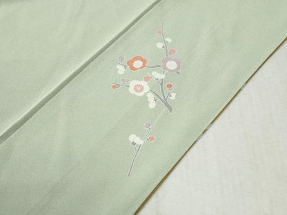 平和屋着物●訪問着　流水草花丸文　金彩　正絹　逸品　CABB4295yc