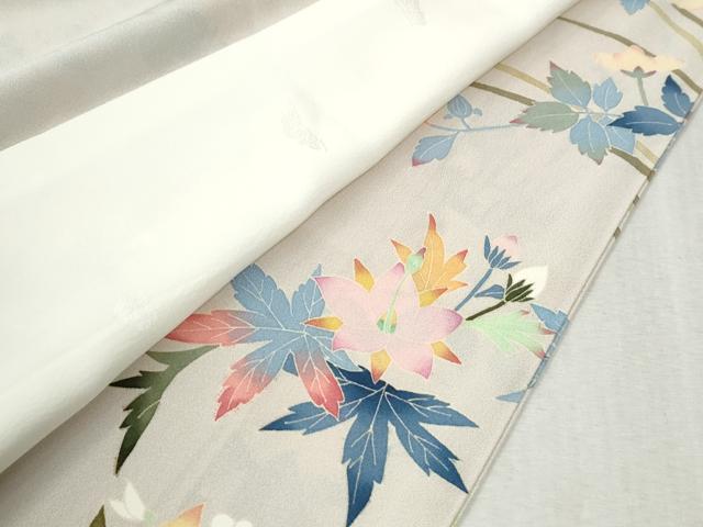 ひ*ろ様 着物 色留袖 正絹 作家物 華やかな花 一つ紋 U-8364 平和屋着物○豪華色留袖 友禅 作家物 鶉草花文 正絹 逸品 CABB4304yc