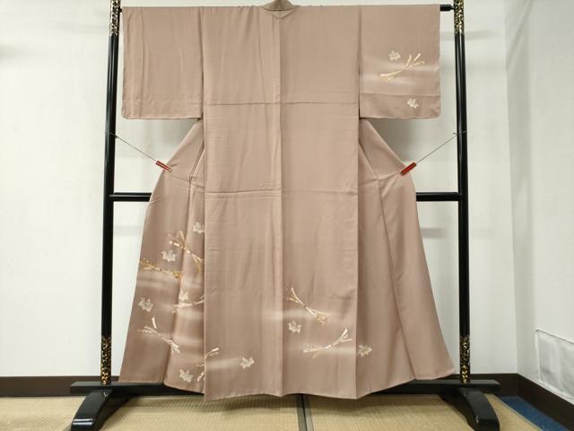 平和屋着物●訪問着　束ね熨斗吉祥桐花文　暈し染め　金彩　正絹　逸品　未使用　CABB4308yc