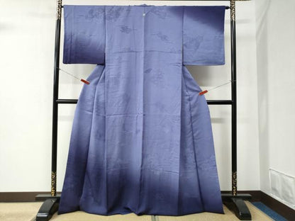 平和屋着物●訪問着　破れ色紙鹿の子草花地紋　暈し染め　ロング丈　正絹　逸品　CABB4314yc
