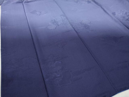 平和屋着物●訪問着　破れ色紙鹿の子草花地紋　暈し染め　ロング丈　正絹　逸品　CABB4314yc