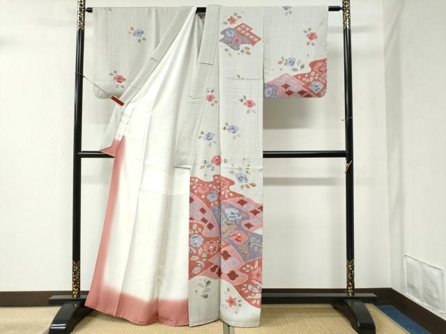 平和屋着物●訪問着　辻が花　手描き　絞り　正絹　逸品　未使用　CABB4315yc 平和屋着物○訪問着 辻が花 手描き 絞り 正絹 逸品 未使用 CABB4315yc