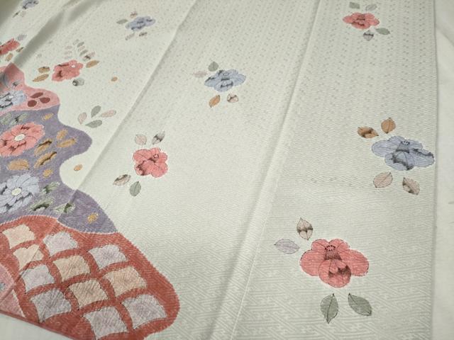 平和屋着物●訪問着　辻が花　手描き　絞り　正絹　逸品　未使用　CABB4315yc