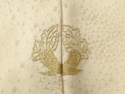 平和屋着物●創業460年・千總 訪問着 駒刺繍 枝梅文 金彩 高島屋扱い 正絹 逸品 CABB4316yc