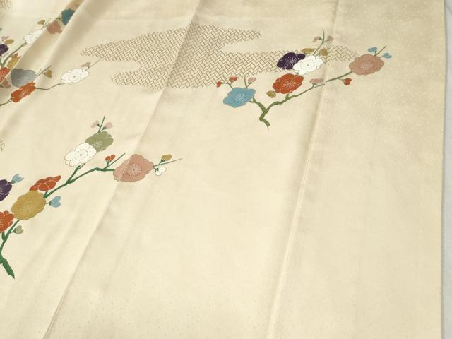 平和屋着物●創業460年・千總 訪問着 駒刺繍 枝梅文 金彩 高島屋扱い 正絹 逸品 CABB4316yc