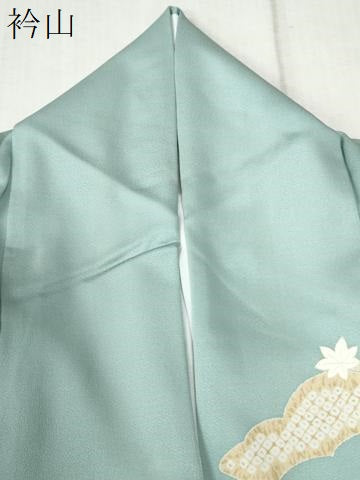平和屋着物●訪問着　雪輪吉祥草花文　暈し染め　金彩　正絹　逸品　CABB4324yc