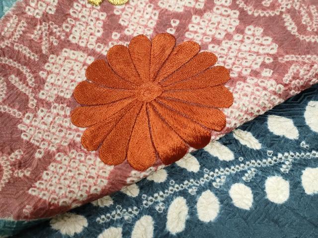 平和屋着物●訪問着　総刺繍　総絞り　菱花唐草文　金糸　正絹　逸品　未使用　CABB4326yc