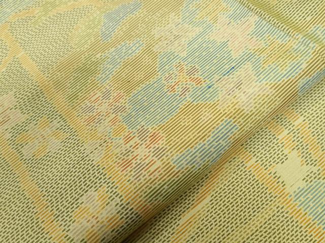 平和屋着物●本場大島紬　舞花文　正絹　逸品　CABB4334yc