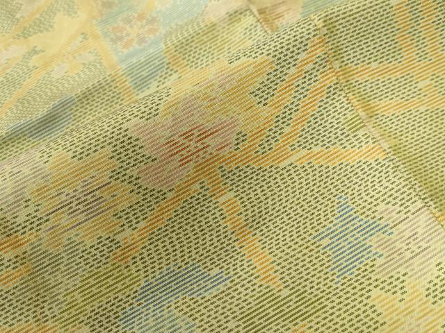 平和屋着物●本場大島紬　舞花文　正絹　逸品　CABB4334yc