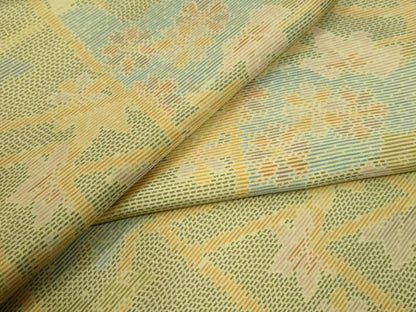 平和屋着物●本場大島紬　舞花文　正絹　逸品　CABB4334yc