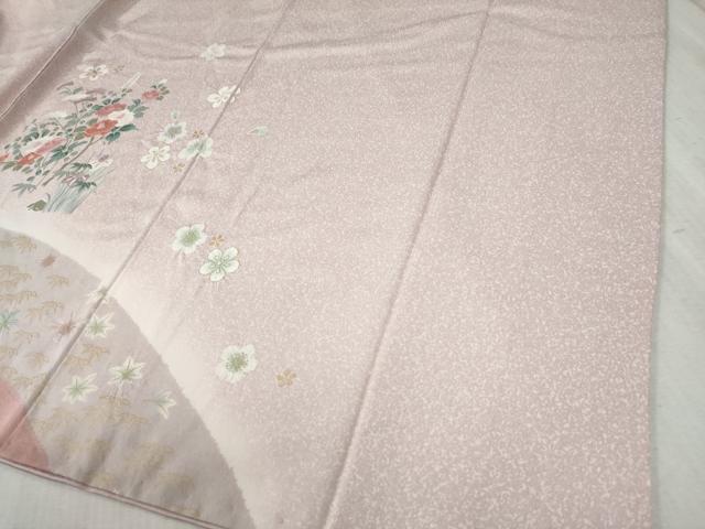 平和屋着物●訪問着　エ霞竜田川草花文　暈し染め　金彩　正絹　逸品　CABB4335yc