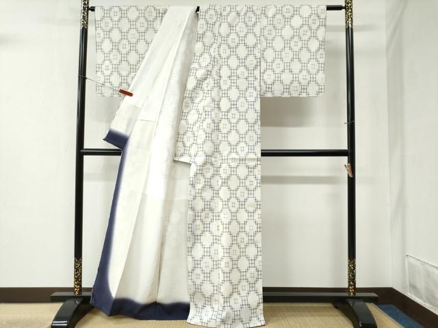 平和屋着物●上質な紬　吉祥文　正絹　逸品　未使用　CABB4337yc