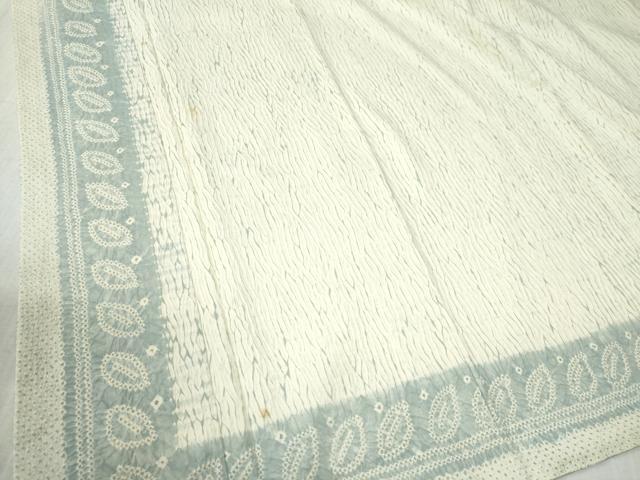 平和屋着物●色留訪問着　総絞り　杢目絞り　舞葉間道　正絹　逸品　CABB4340yc