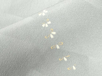 平和屋着物●上質な小紋　舞桜文　金彩　そごう扱い　正絹　逸品　未使用　CABB4341yc