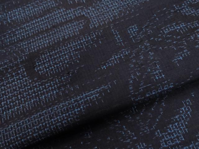 平和屋着物●結城紬　80亀甲　エ霞笹竹文　正絹　逸品　CABB4344yc