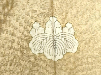 平和屋着物●上質な色無地　枯色　正絹　逸品　未使用　CABB4349yc