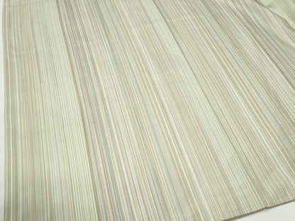 平和屋着物●浅間紬　縞　反端付き　正絹　逸品　未使用　CABB4352yc