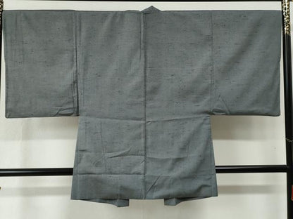 平和屋着物●男性　紬　アンサンブル　格子　正絹　逸品　CABB4356yc