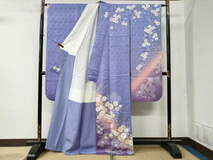 平和屋着物●豪華振袖・長襦袢セット 舞桜文 ラメ糸 暈し染め やまと誂製 正絹 逸品 CABB4358yc