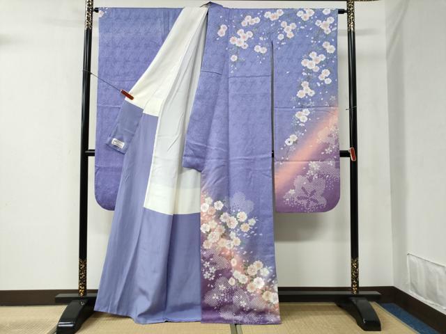 平和屋着物●豪華振袖・長襦袢セット 舞桜文 ラメ糸 暈し染め やまと誂製 正絹 逸品 CABB4358yc