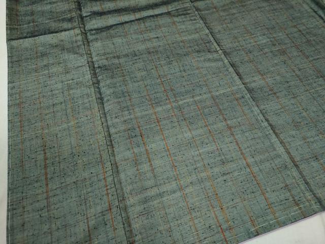 平和屋着物●本場手織紬 変わり格子 反端付き 正絹 逸品 未使用 CABB4360yc