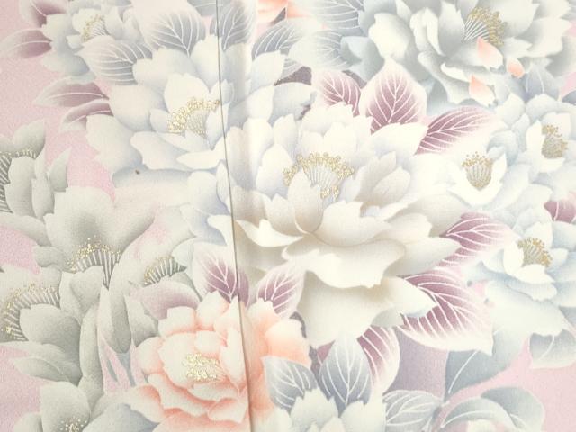 平和屋着物●豪華振袖 花唐草文 暈し染め 金彩 正絹 逸品 CABB4364yc