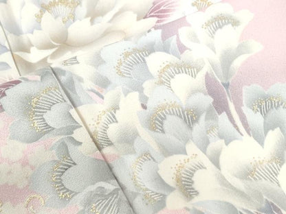 平和屋着物●豪華振袖 花唐草文 暈し染め 金彩 正絹 逸品 CABB4364yc