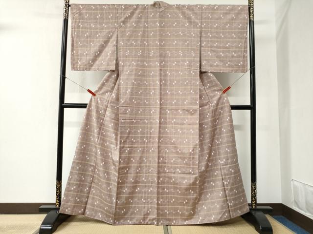 平和屋着物●本場琉球絣　紬　大城工房　やまと誂製　正絹　逸品　CABB4365yc