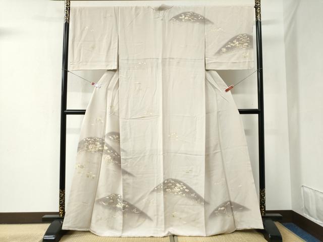 平和屋着物●訪問着 遠山風景草花文 暈し染め 金彩 三越扱い 正絹 逸品 CABB4367yc