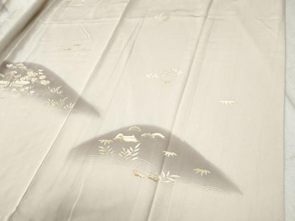 平和屋着物●訪問着 遠山風景草花文 暈し染め 金彩 三越扱い 正絹 逸品 CABB4367yc
