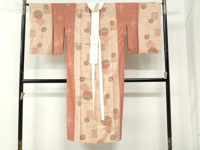 平和屋着物●長襦袢　無双仕立て　泥染　吉祥文　反端付き　正絹　逸品　CABB4368yc 平和屋着物○長襦袢 無双仕立て 泥染 吉祥文 反端付き 正絹 逸品