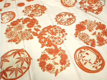 平和屋着物●豪華振袖 駒刺繍 草花丸文 金彩 正絹 逸品 CABB4370yc