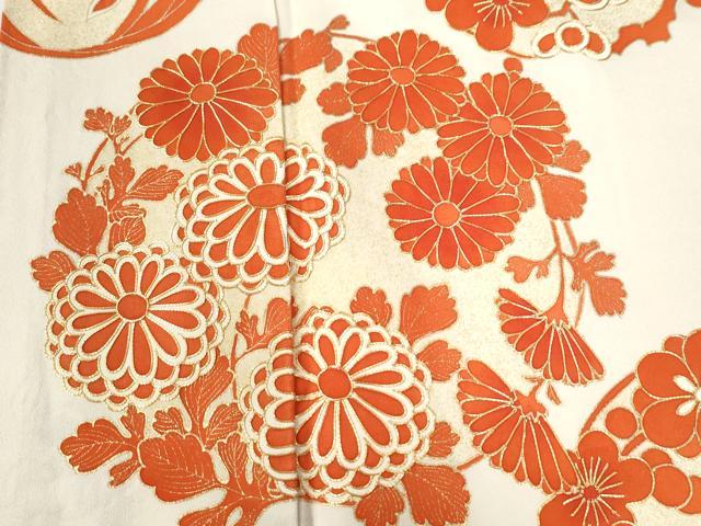 平和屋着物●豪華振袖 駒刺繍 草花丸文 金彩 正絹 逸品 CABB4370yc