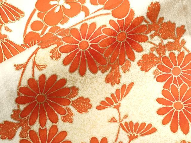 平和屋着物●豪華振袖 駒刺繍 草花丸文 金彩 正絹 逸品 CABB4370yc