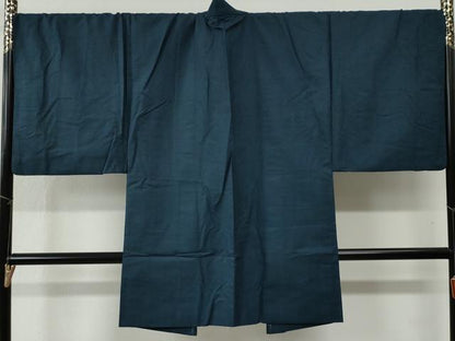 平和屋着物●男性　紬　アンサンブル　100亀甲　キングサイズ　正絹　逸品　CABB4373yc