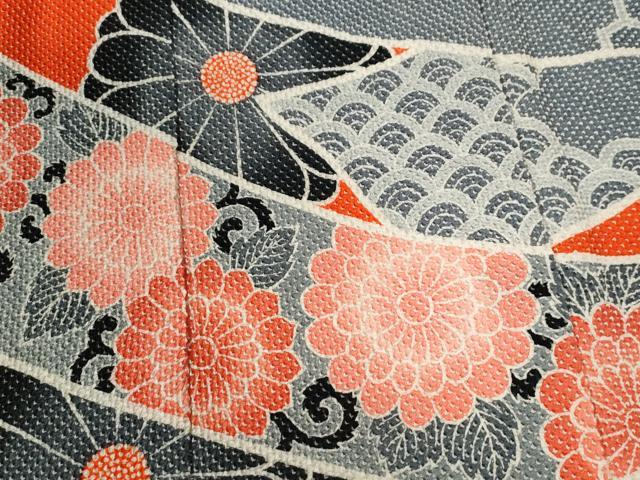 平和屋着物●名門　藤娘きぬたや・総絞り　振袖　束ね熨斗吉祥花文　仮絵羽　逸品　未使用　CABB4375yc