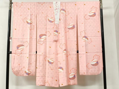 平和屋着物●豪華振袖・長襦袢セット 駒刺繍 鬘帯雪輪吉祥舞花文 金通し地 半衿刺繍 正絹 逸品 CABB4377yc