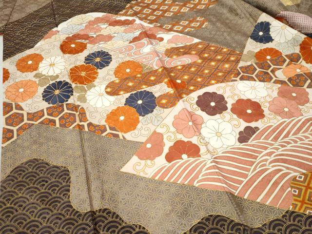 平和屋着物●豪華振袖・長襦袢セット　駒刺繍　吉祥花唐草文　金彩　正絹　逸品　CABB4378yc