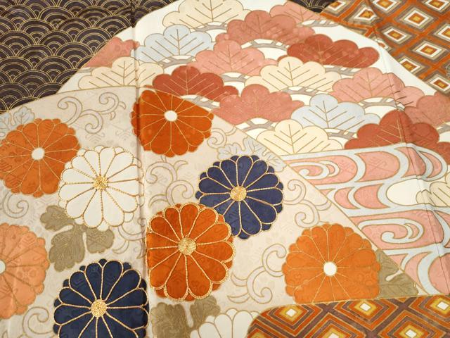 平和屋着物●豪華振袖・長襦袢セット　駒刺繍　吉祥花唐草文　金彩　正絹　逸品　CABB4378yc
