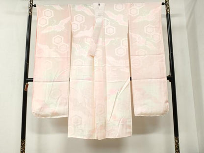 平和屋着物●豪華振袖・長襦袢セット　型染め　籬花蝶文　暈し染め　正絹　逸品　CABB4381yc