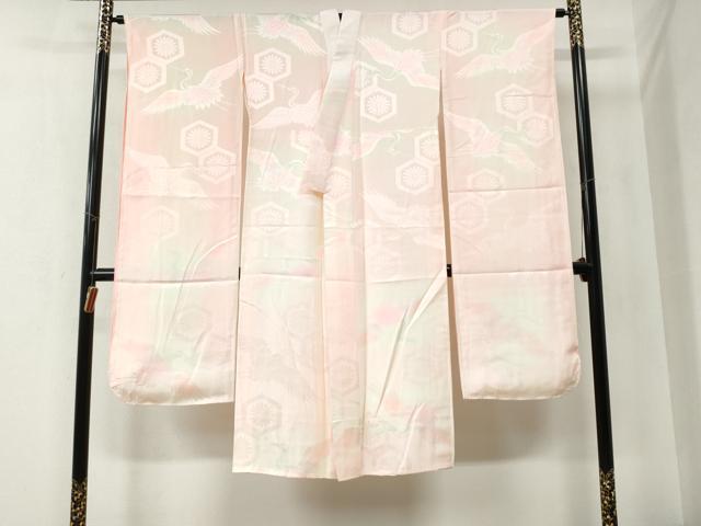 平和屋着物●豪華振袖・長襦袢セット　型染め　籬花蝶文　暈し染め　正絹　逸品　CABB4381yc