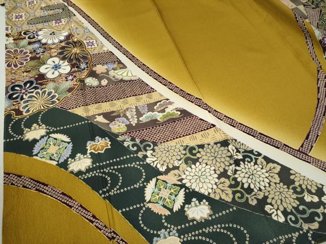 振袖セット 振袖フルセット 駒刺繍 雪輪花蝶文 金彩 ピンク系×クリーム 50 平和屋着物○豪華振袖・長襦袢セット 作家物 駒刺繍 雪輪花唐草文