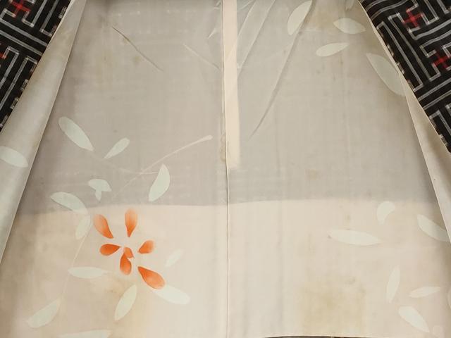 平和屋着物●本場大島紬　龍郷絣　秋名バラ　アンサンブル　正絹　逸品　CABB4384yc