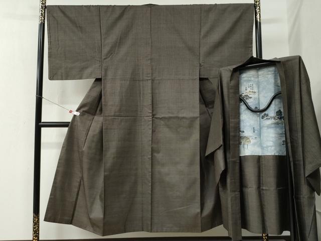平和屋着物●男性　本場大島紬　アンサンブル　100亀甲　総詰め　正絹　逸品　CABB4385yc