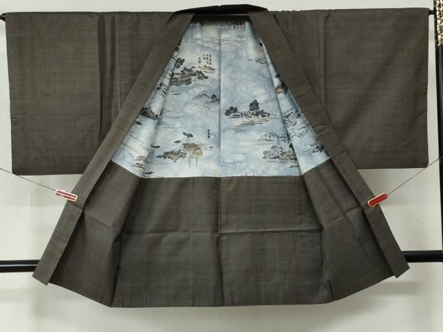 平和屋着物●男性　本場大島紬　アンサンブル　100亀甲　総詰め　正絹　逸品　CABB4385yc