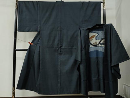 平和屋着物●男性　本場大島紬　アンサンブル　100亀甲　総詰め　正絹　逸品　CABB4389yc