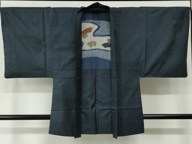 平和屋着物●男性　本場大島紬　アンサンブル　100亀甲　総詰め　正絹　逸品　CABB4389yc